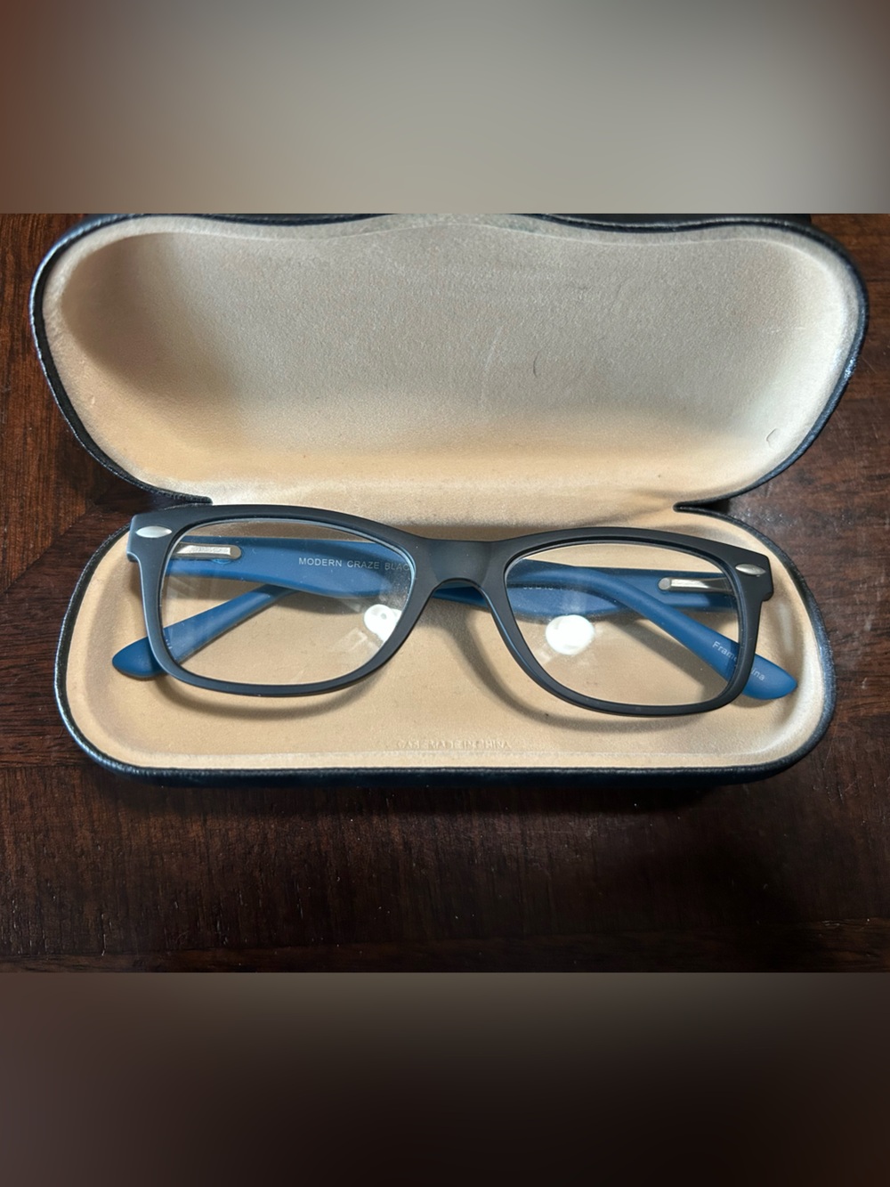 Kids Matte Black and Blue Reading Glasses x2